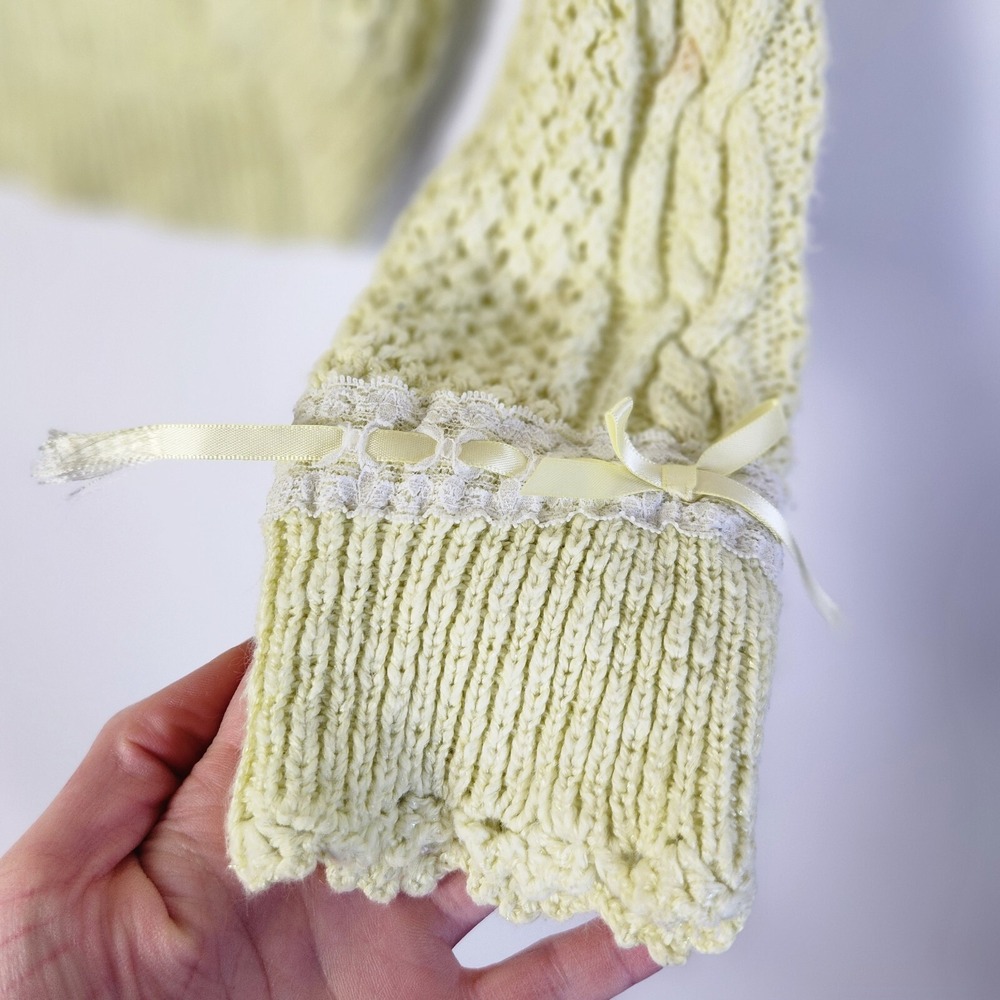 Liz Lisa Pastel Cable Knit Bow Back Cutout‎ Sweater S Kawaii Japanese Fashion - Picture 6 of 7